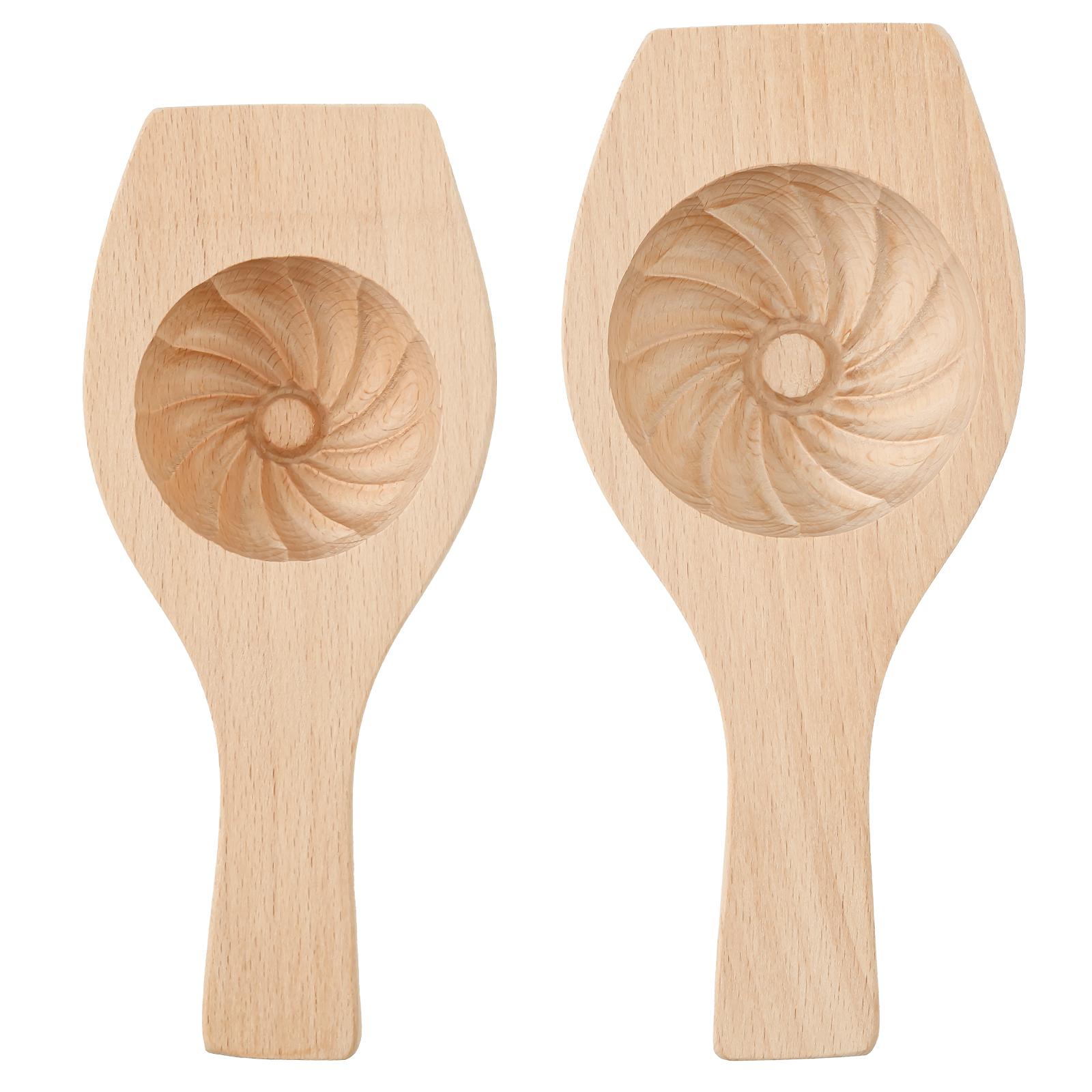 2 Pcs Steamed Bun Mold Reusable Wooden Bao Bun Maker Multi-purpose Bun Making Tools Baozi Molds for Baking Kitchen Accessories