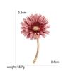 Enamel Chrysanthemum Brooches for Women Sunflower Plant Lapel Pins  Event Funny Luxury Gifts New Year Friends Decoration