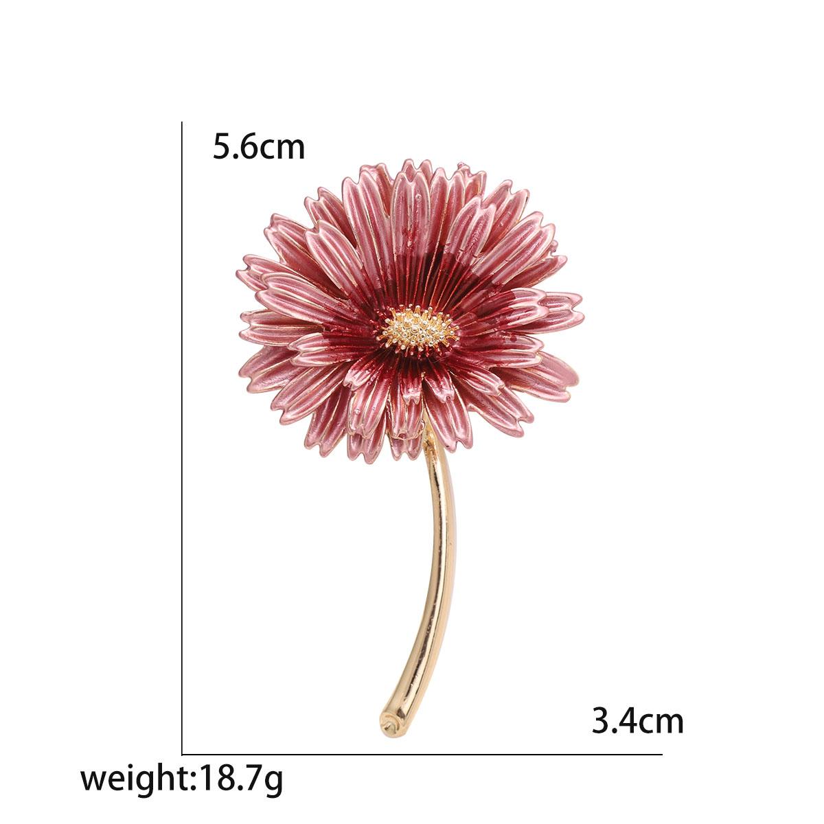 

Enamel Chrysanthemum Pin for Women Unisex Sunflower Brooches Flower Leaf Pins Banquet Party Backpack Gifts Jewelry Accessories