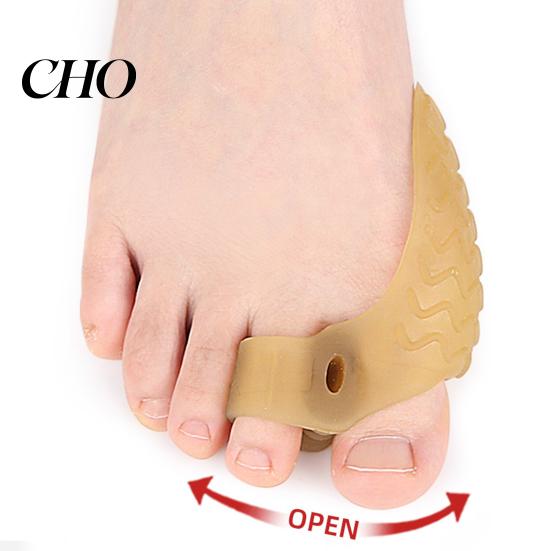 Sensitive Skin Toe Spacer 1 Pair Separator for Overlapping Toes, Soft SEBS Bunion Corrector, Double Silicone Hole Foot Hallux Valgus, Breathable
