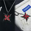 Anime Game Genshin Impact Arlecchino Fatui The Knave Necklace Cosplay Fatui Harbinger Red Rose Gothic  Cosplay Accessories