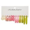 European and American Jewelry, Color Acrylic 1 Pair Earrings Combination Fashionable Geometric Dopamine Drop Earrings Women