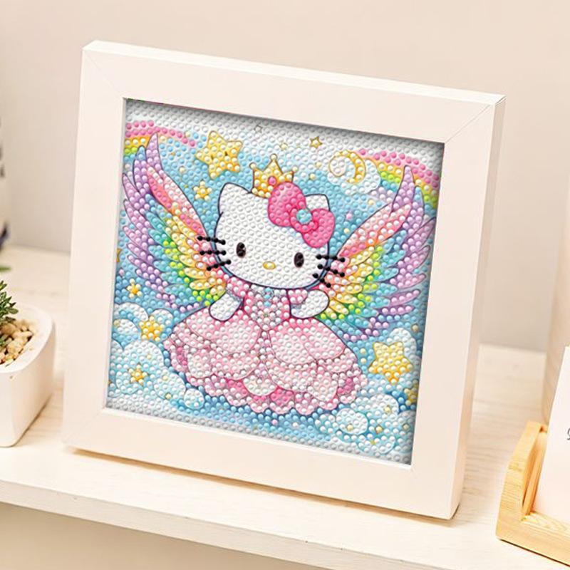 Stitch Bright Diamond Children Diy Handmade Full Diamond Sticker With Frame Children'S Point Diamond Painting Gift Cross-Border