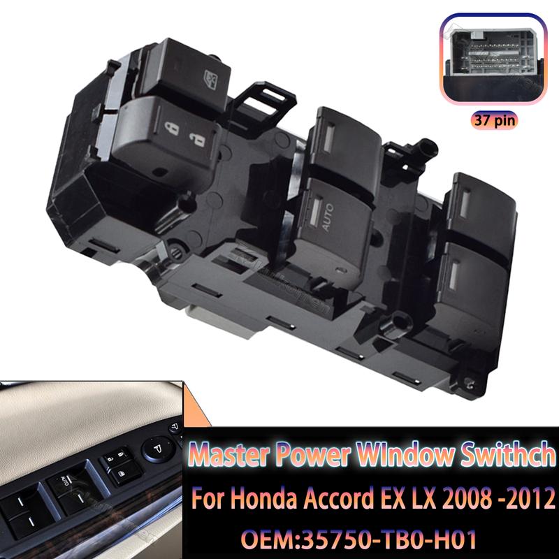 35750-TB0-H01 Left Side Auto Electric Power Window Control Switch For Honda Accord EX LX 2008 -2012 35750TB0H01 33+4 P
