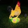 Solar Chicken Statue Resin Hen Yard Farmhouse Style for Landscape Display