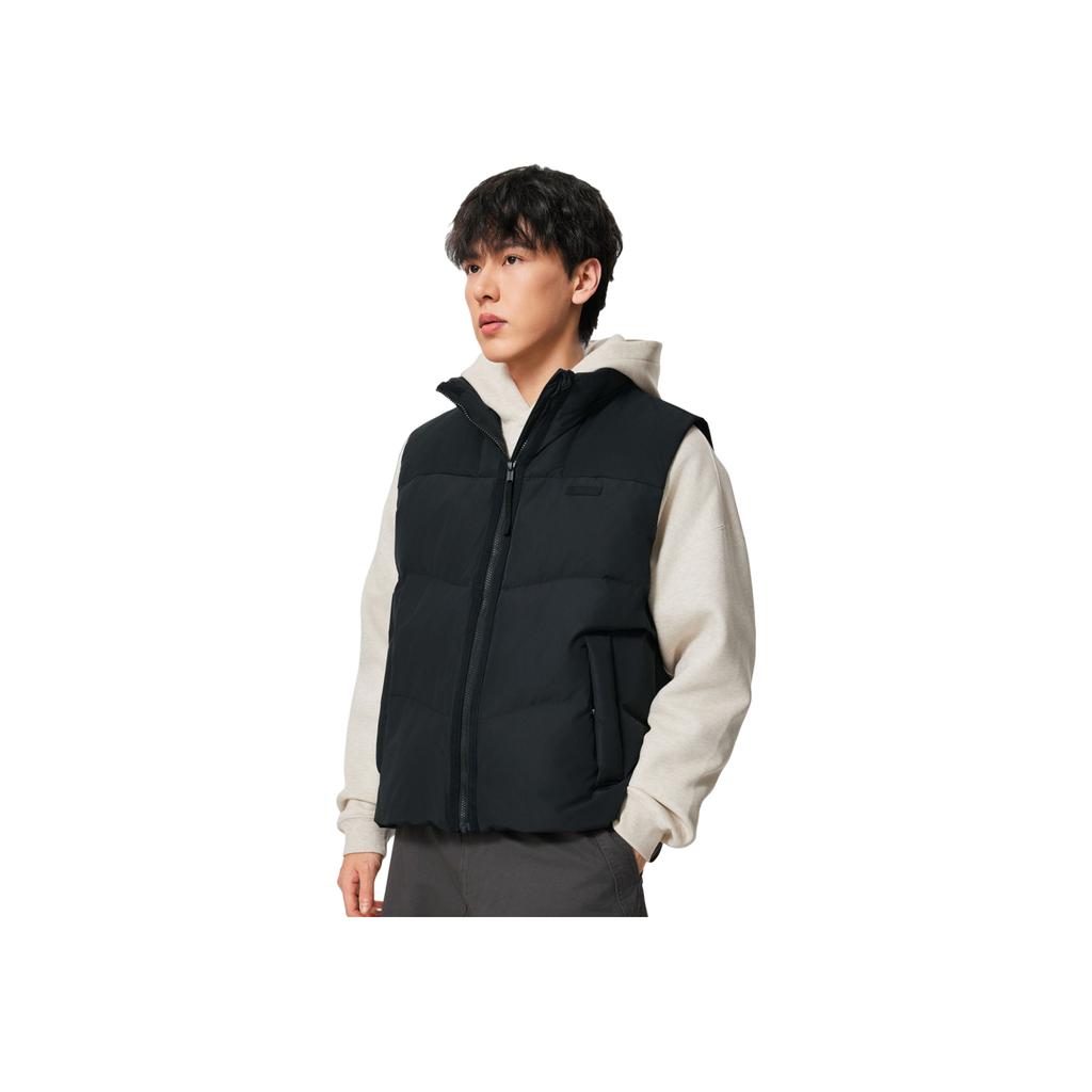 Li-Ning Badfive Windproof Water-Repellent Loose Stand-Collar Logo Down Vest Men Vest AMRV029-3