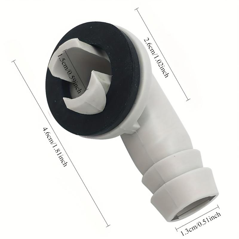 2Pcs Air Conditioner Drain Connector,AC Plastic Drain Hose Elbow Fitting,Anti-defomed Leak-Proof with Seals Fits for 15mm Hoses