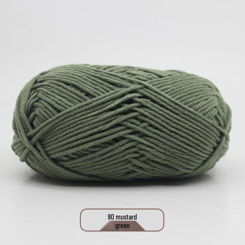 5-Strand Milk Cotton Yarn Scarf & Hand-Knitted Hat Yarn - Baby Soft, Medium Thickness, Free Shipping