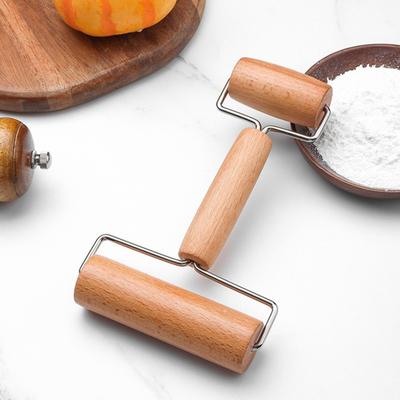 Holz-Nudelholz Antihaft-Teigroller für Pizza Gebäck Ergonomisches Mini-Teigroller Leicht zu reinigendes Wesentliches Backwerkzeug für die Heimküche