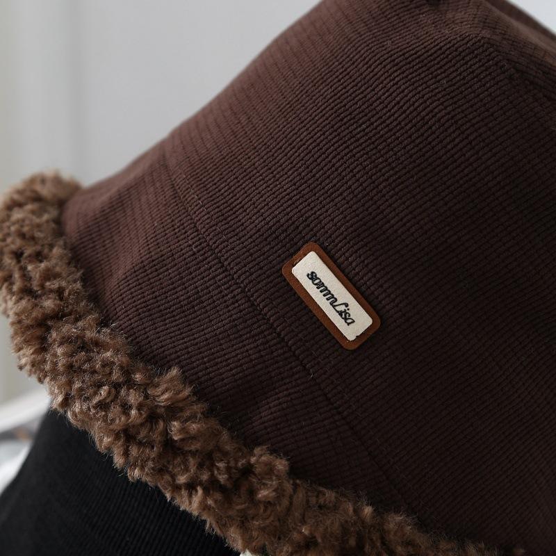 Winterhüte für Damen Kunstpelz Fischerhut Dick Warm Samt Fischerhut Neue Mütze