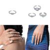 Elegant Korean Style Geometric Ring Set With Moonstone Perfect For Gifts And Fashion