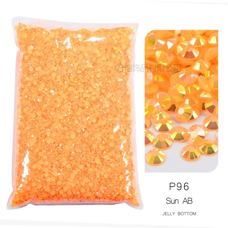 Jelly Resin Flat-Bottomed Diamond, Nail Art Beauty, Mobile Phone Case Decorative Rhinestone Diy Decorative Clothing Accessories