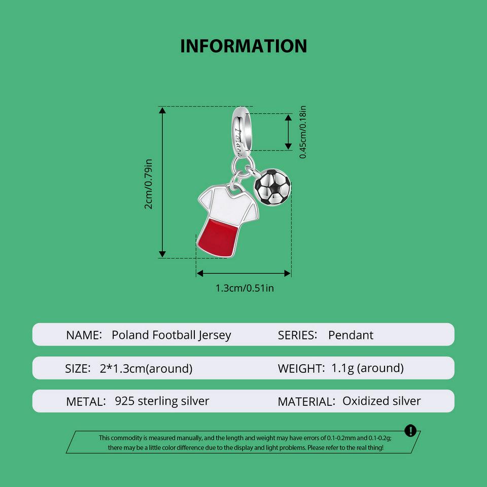 WOSTU 2024 925 Sterling Silver Football Love Sport Charm Beads Fit Women Bracelet & Necklaces Jewelry Soccer Beads