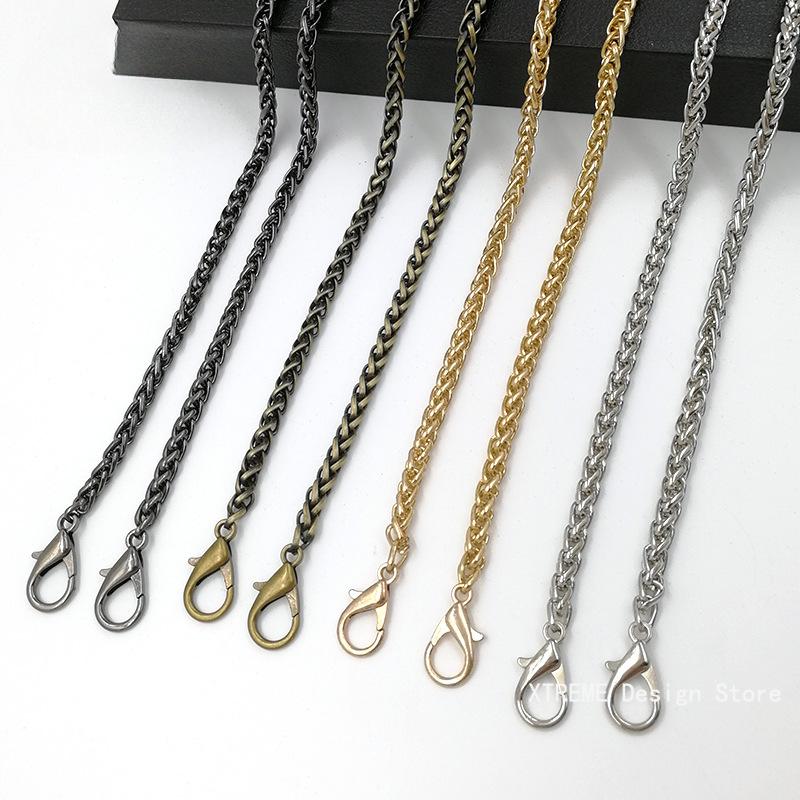 5mm Metal Replacement Purse Chain Shoulder Crossbody Bag Strap for Cluth Ba Small Handbag Handle Gold/Silver/Gun Black/Bronze