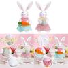 Decorazioni Coniglio Giorno di Pasqua con Uova, Bambola Gnomo Peluche Fatta a Mano Ornamento da Scrivania Regalo per Giorno di Pasqua per Bambino Adulto