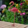 Posąg ogrodowy Rzeźba flaminga Prezent Ornament krajobrazowy Metalowa sztuka podwórkowa Figurka zwierzęcia do ogrodu trawnika Dekoracje zewnętrzne podwórka