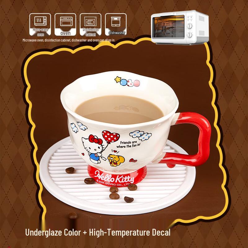 Sanrio Hello Kitty Ceramic Mug with Lid and Handle