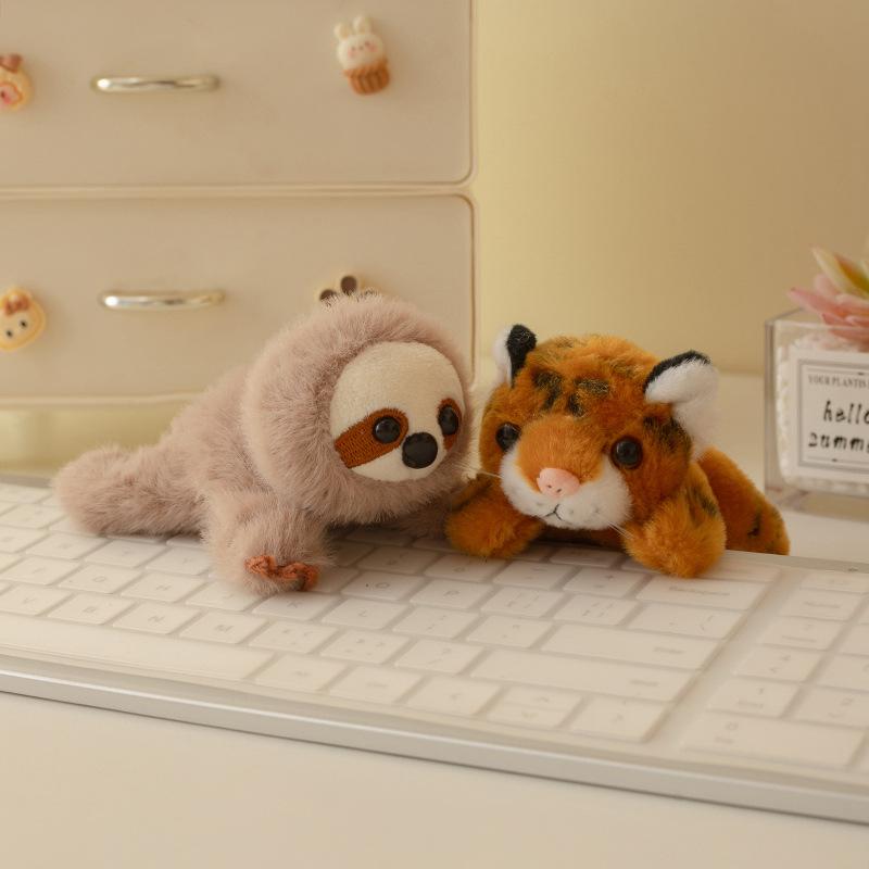 Magnet drăguț cu animal tigru iepure pentru frigider, jucărie de pluș, păpușă koala, păpușă de cârpă liniștitoare pentru copii