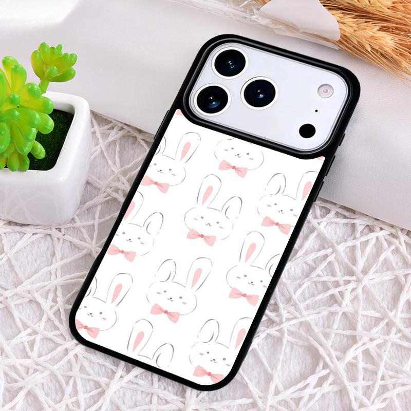 Cute Bunny Rabbit Phone Case for iPhone 17 Air 16 15 11 12 14 13 Pro Max Shockproof Cover