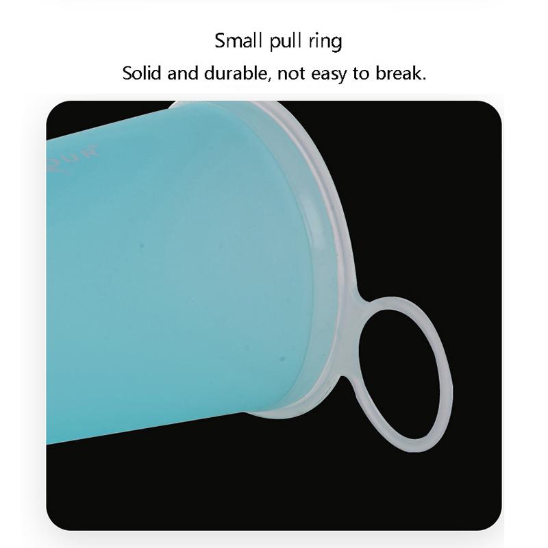 200Ml Tpu Soft Cups Collapsible Sports Water Bottle Outdoor Portable Water Cup Running Cycling Hiking Flexible Water Bag