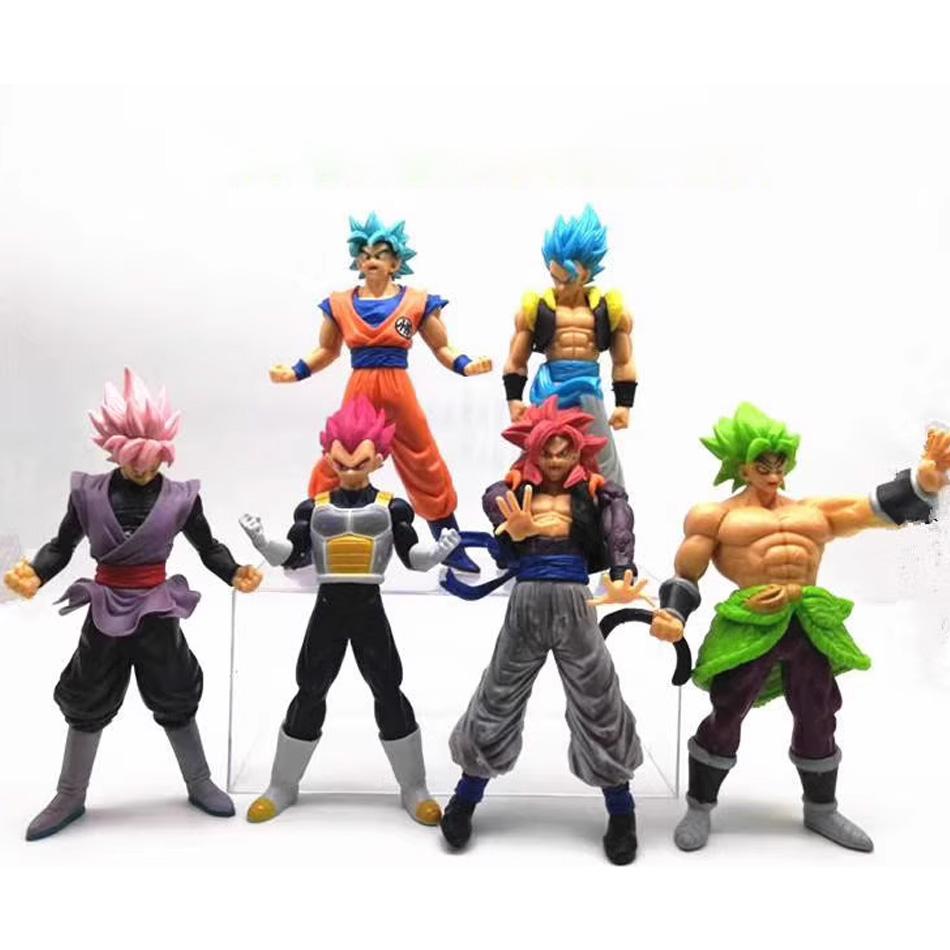 17-18CM Anime Dragon Ball Z Super Saiyan Son Goku Broly Vegeta Anime Action Figure Model Gifts Collectible Figurines for Kids