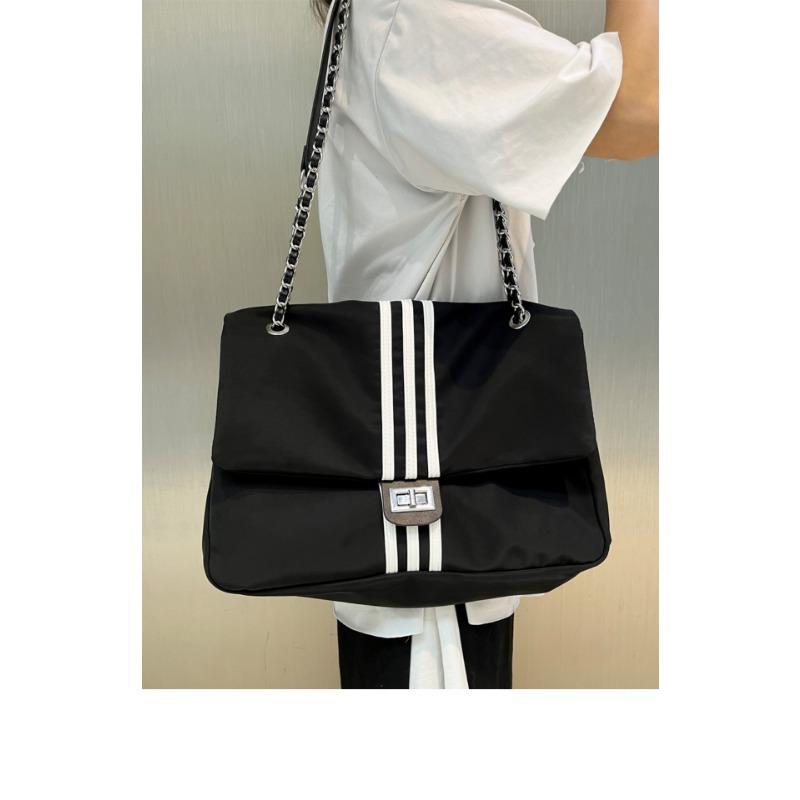 2025 New Large Capacity Tote Bag Nylon Fabric High-end Chain Crossbody Bag