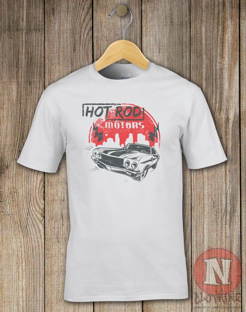 Hotrod Motors TShirt Retro Distressed Print Petrolhead Motor Auto Tee S