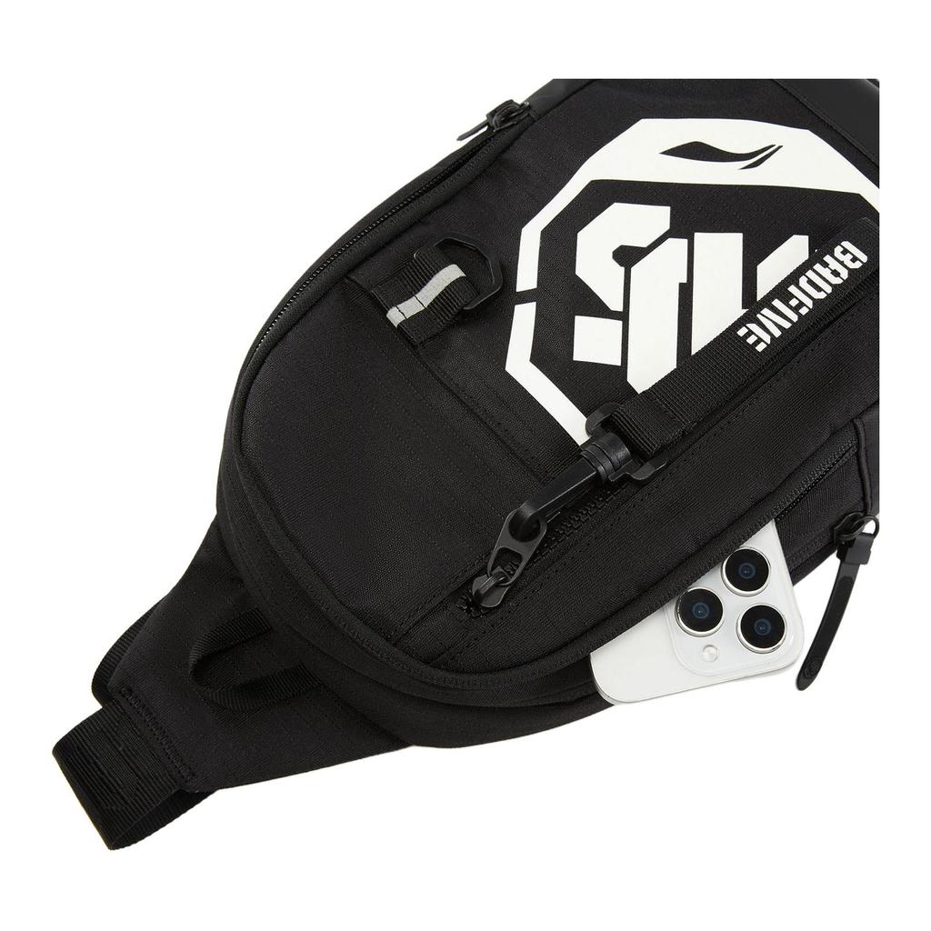 New LiNing BadFive Polyester One Shoulder Crossbody Bag, Sling Bag Regular Unisex Black ABDV207-1