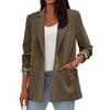 Women's Faux Suede Button Jacket Oversized Gathered Hem Short Length Coat Casual Vintage Outerwear With Pockets