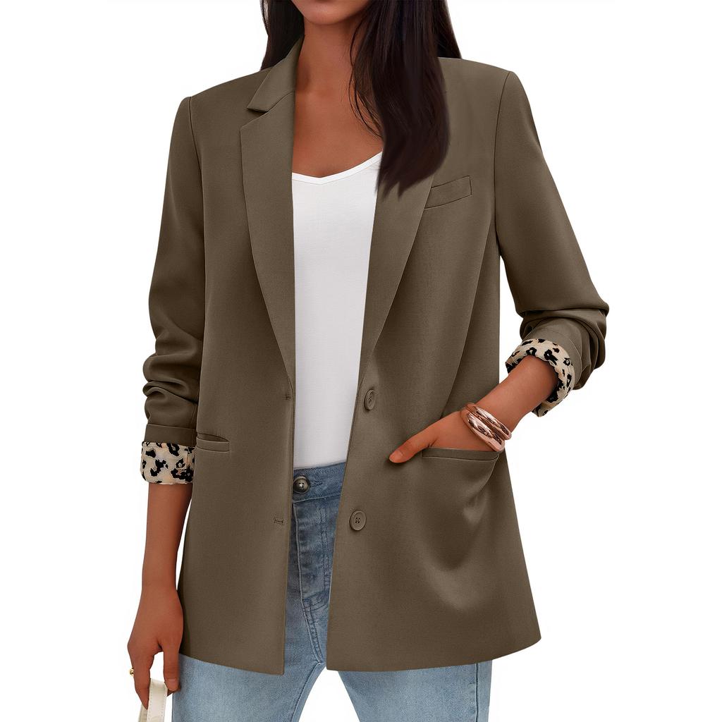 Women's Faux Suede Button Jacket Oversized Gathered Hem Short Length Coat Casual Vintage Outerwear With Pockets