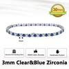 ORSA JEWELS Authentic 925 Sterling Silver Tennis Chain Bracelet Moulding Process Hanmade High-end Hand Chain for Man Woman SB128