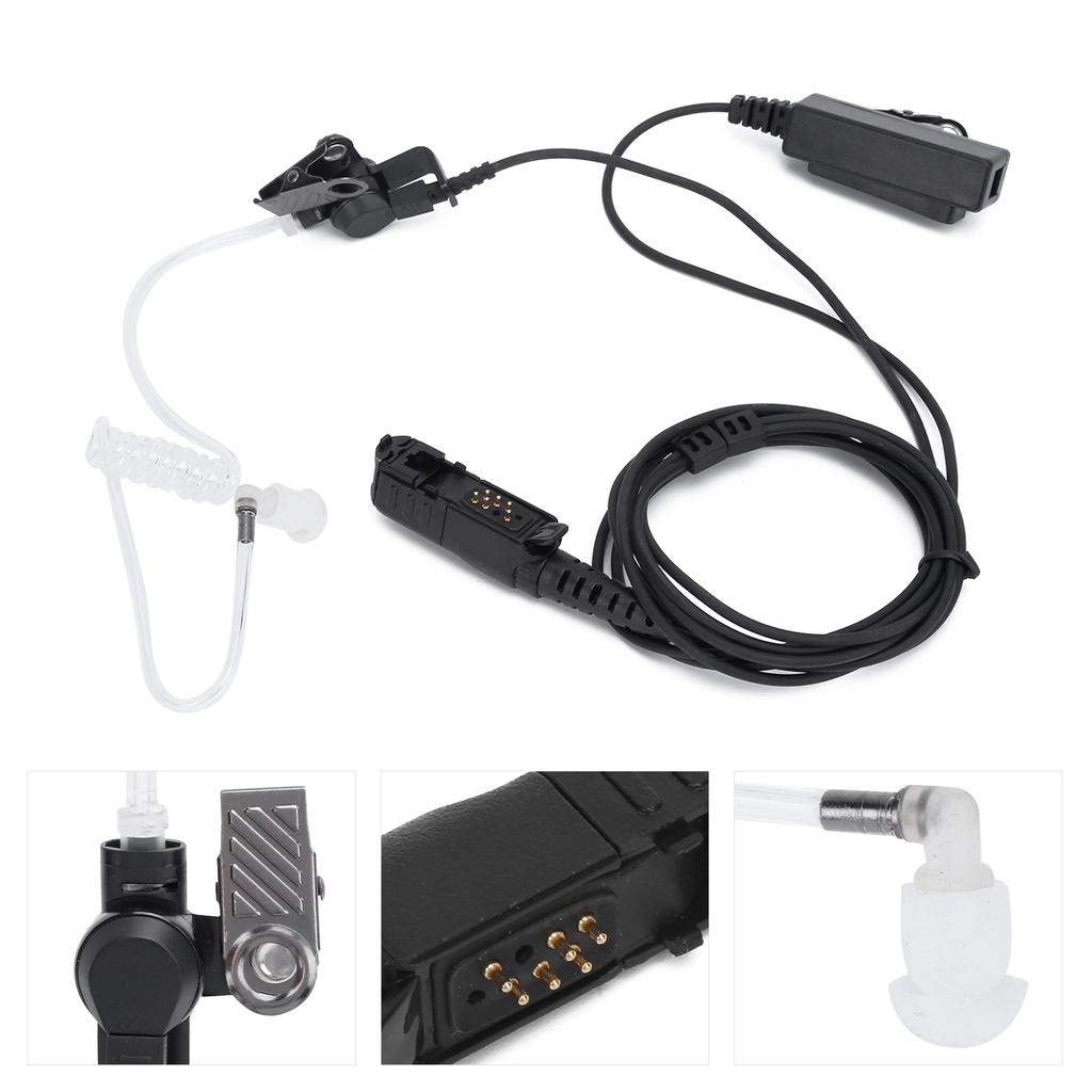 Walkie Talkie Earphone with Microphone PPT Acoustic Tube Replacement for Motorola XPR3300 3500