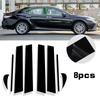 For Toyota Camry 2018-2023 Black Window Pillar Posts Door Trim Piano Cover Set