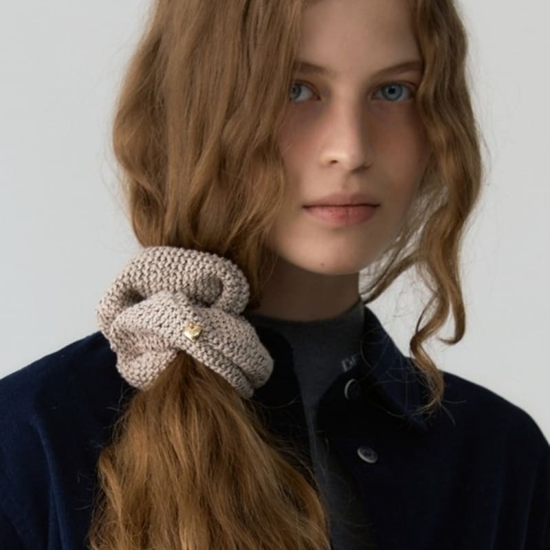 DEPOUND Knit Scrunchie - Ivory