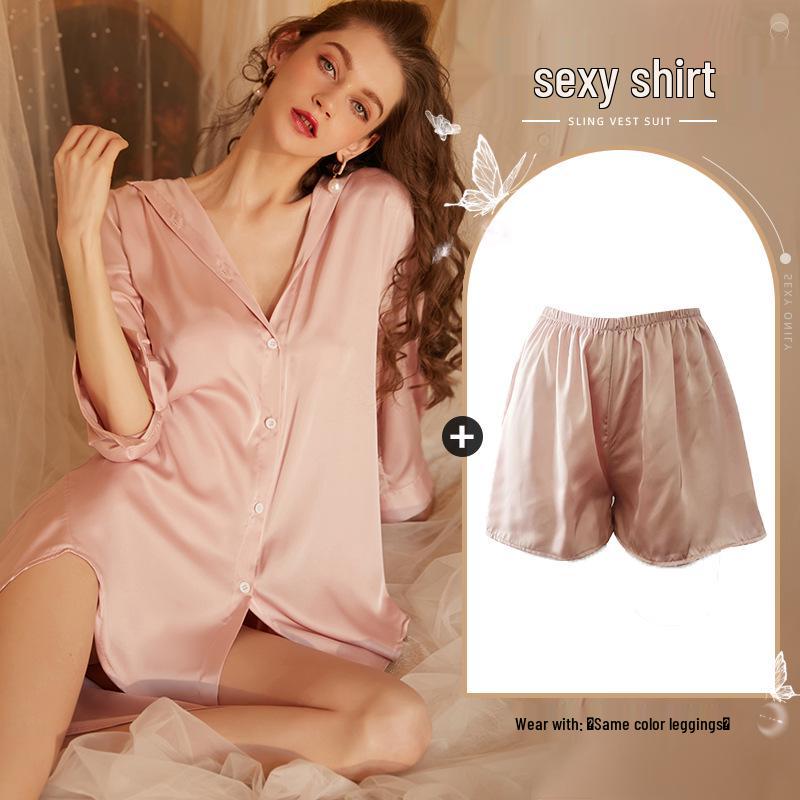 Xianyi Women's Sexy Boyfriend Style Summer Pajamas: Thin, High-End, Plus Size, Wearable Outside.