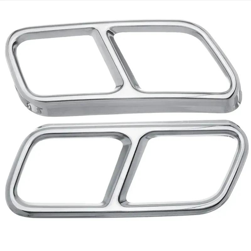Yubao Silver Exhaust Muffler Pipe Tip Tailpipe Cover Trim Covers For Mercedes Benz R W251 GL X156 S W221 W222 C217 A217