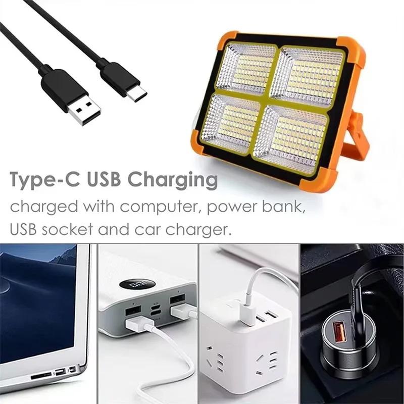 Solar Waterproof Outdoor Lamp Super Bright Emergency Flood Light for Camping
