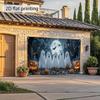 One Large Halloween Garage Door Decoration - Ghosts, Pumpkin Lanterns, Bats and the Moonzyc