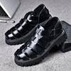 Plateau Sandalen aus echtem Leder Outdoor Sneaker Strand Gummi Flip Flops Wasser Trekking Sommer Herren Klassische Römersandalen Slipper