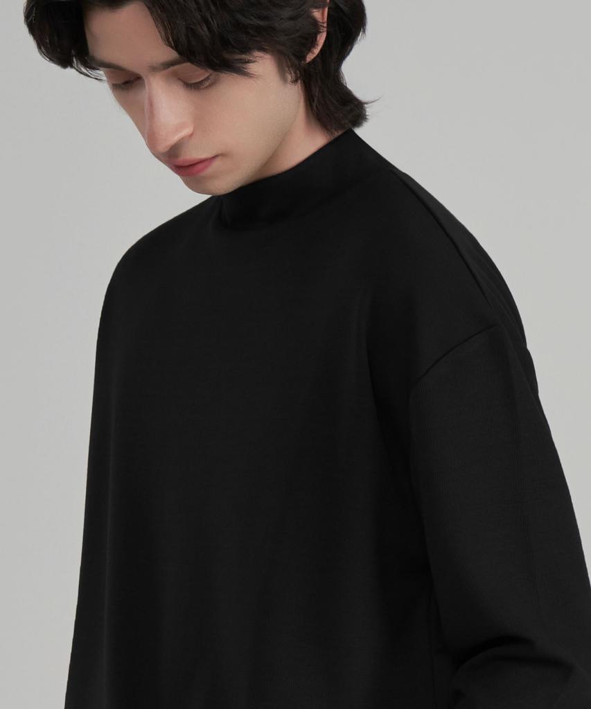 UNTAPPED STUDIO Soft Half Turtleneck Mock Neck Knit T-Shirt 3 Colors