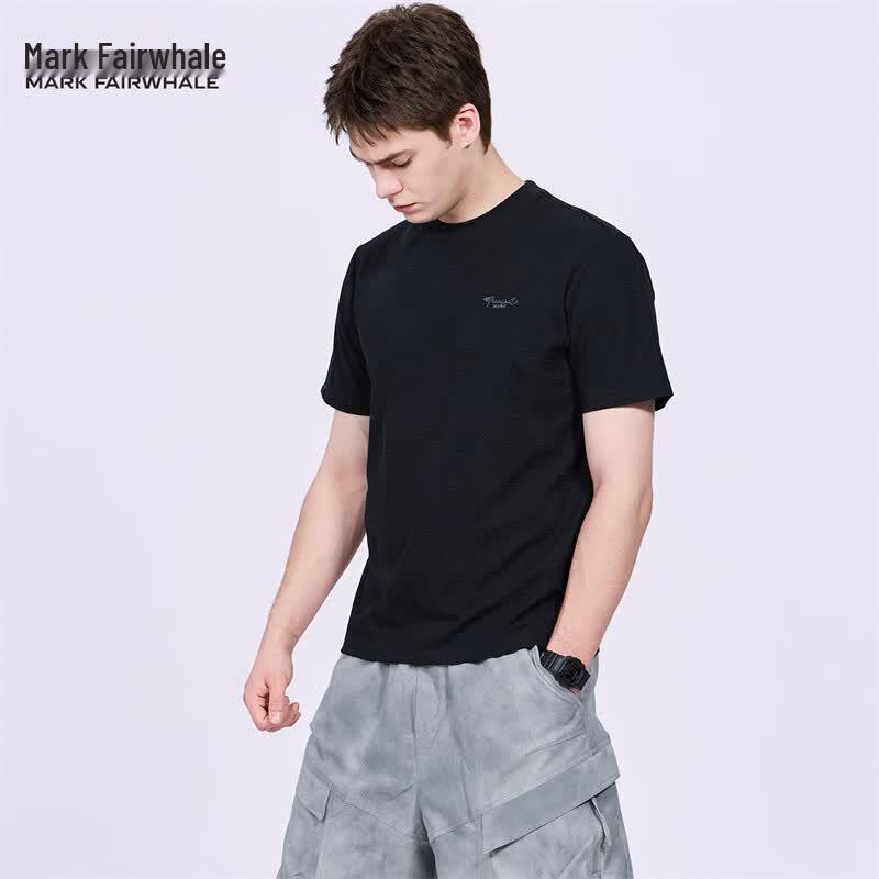 Mark Fairwhale Men s Embroidered Textured Jacquard T-Shirt L