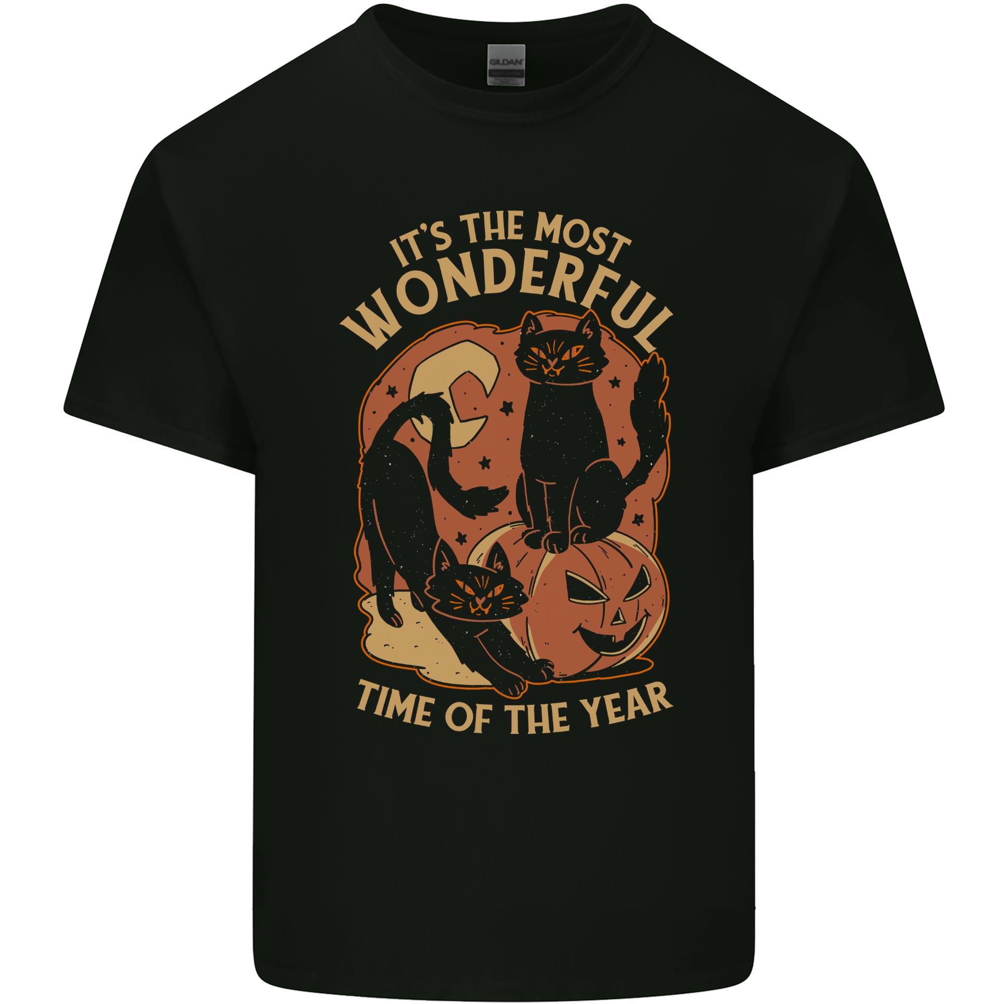 Halloween Cats Wonderful Time of the Year Unisexs Light Cotton TShirt S