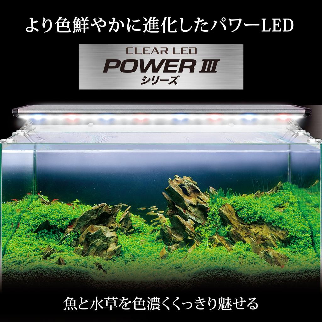 GEX Klare LED POWER III 500lm Farbe 3-Farben-Schaltung mit Licht für Aquarien und 30cm breite Sukkulentenbecken 300, Helligkeit, 10.000K Temperatur,