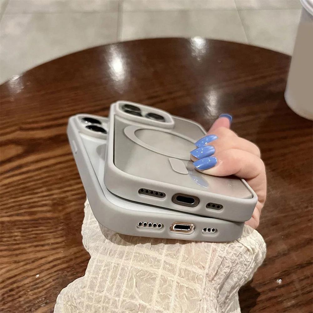 New Iphone 17 ProMax Magnetic Clear Case For iPhone 16 15 14 13 12 11 Pro Max 16 Plus Magsafe Wireless Charge Hard Back Cover