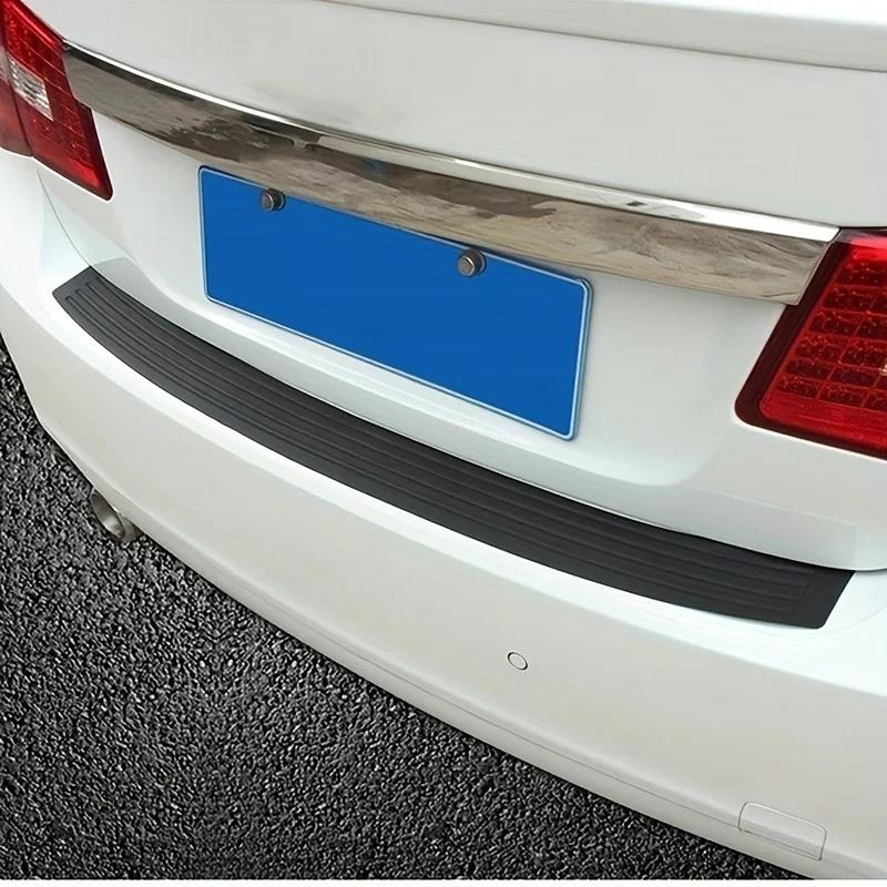 Anti-scratch Car Trunk Door Sill Plate Protector Universal Rear Bumper Guard Rubber Mouldings Pad Trim Cover Strip Car Styling Interior Mirrors 6