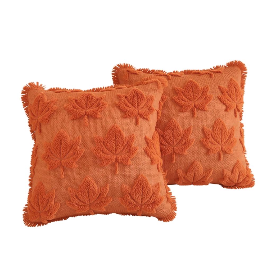 Halloween Maple Leaf Cover Decorative Fall Throw Cushion Case for Sofa Couch