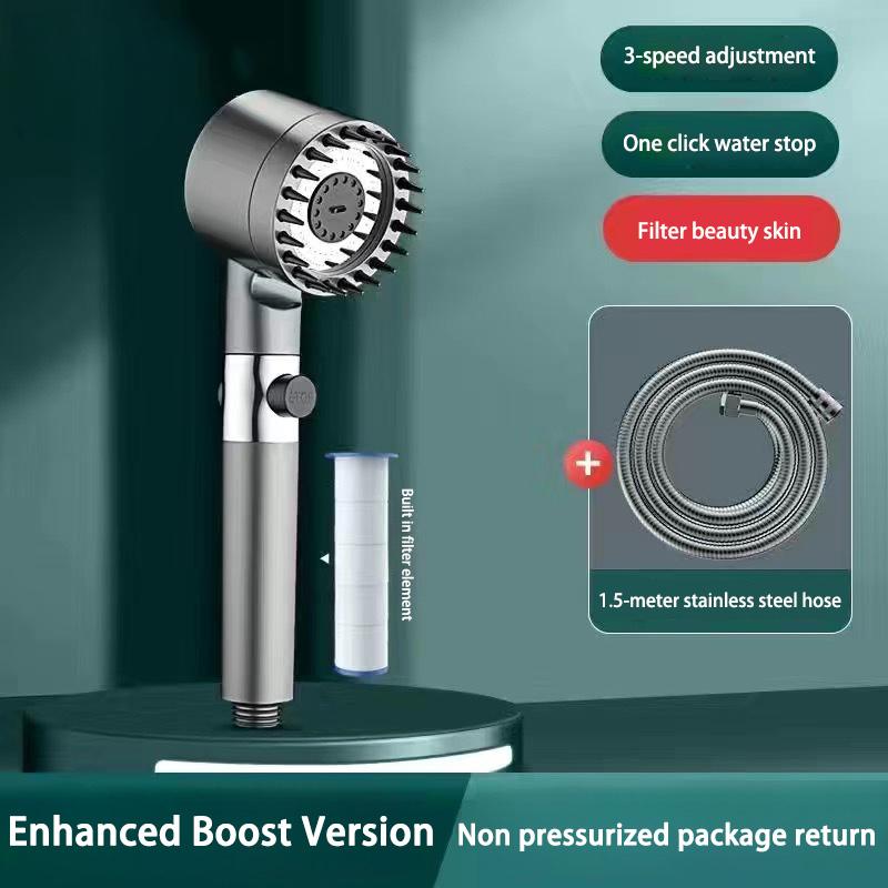 Xiaomi Cabezal de Ducha con Filtro de Alta Presión 3 Modos de Spray Ajustables Con Cepillo Masajeador Grifo de Lluvia Juego de Ducha Accesorio de Baño