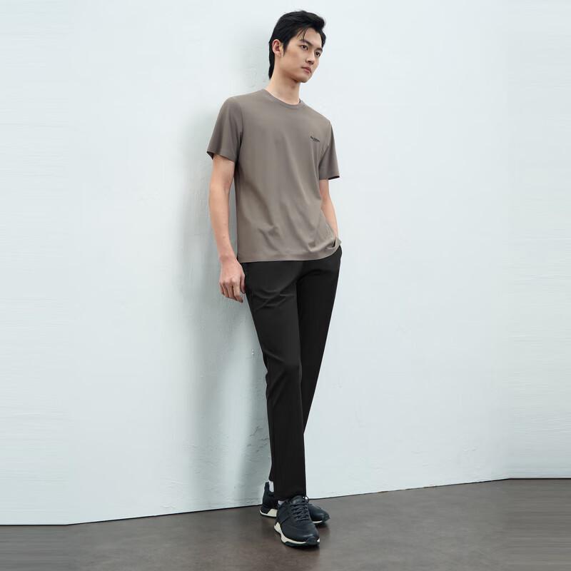 EMZ Ordos Men's Knitted Stretch Straight-Leg Casual Pants