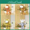 Tiger Year Plush Keychain With Soft Cotton Filling For Lucky Charm And Bag Decor