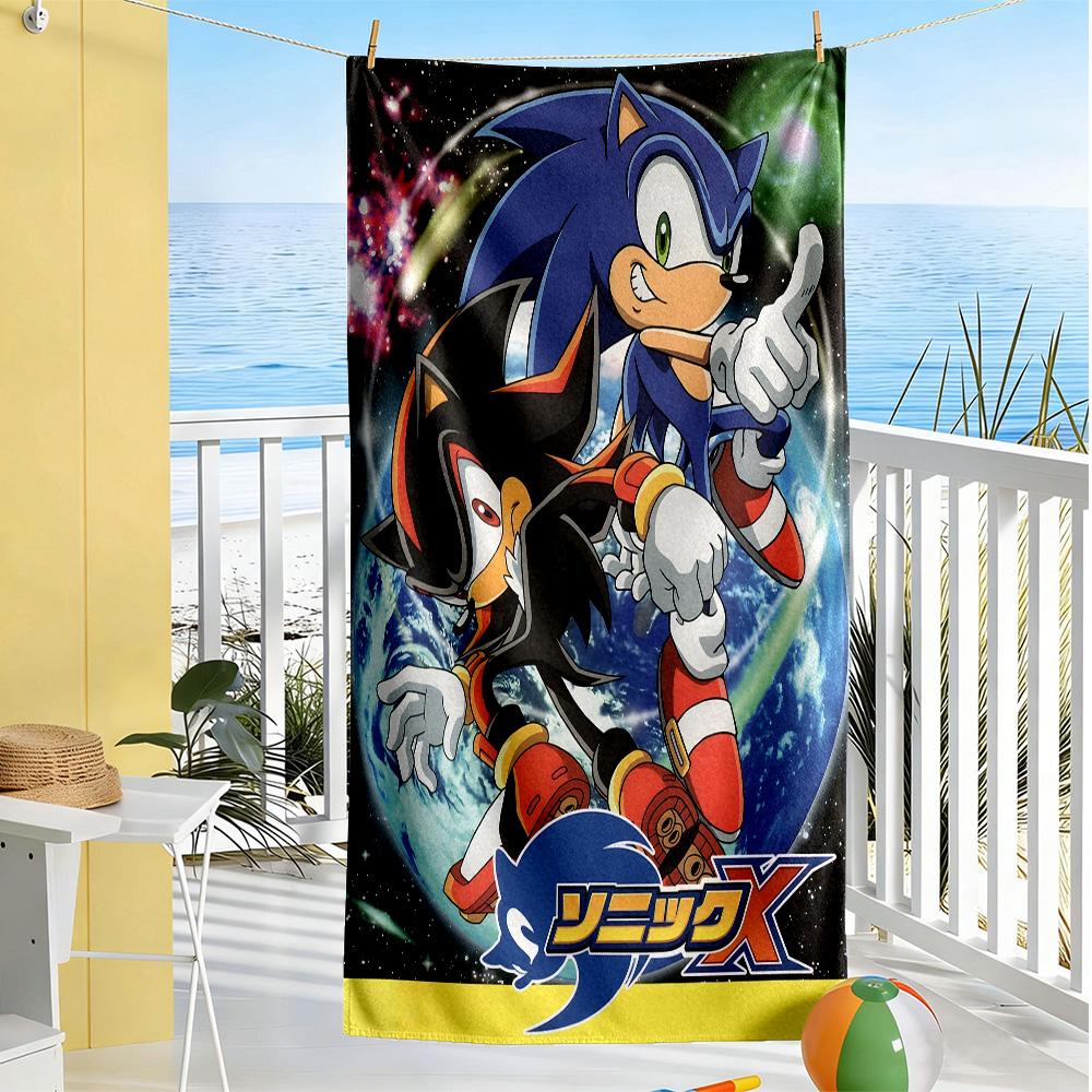 Sonic Adventure: Chaos Beach Towel for Beach Travel Comfortable Couple Beach Towel, Family Beach Towel Set Bath Accessory